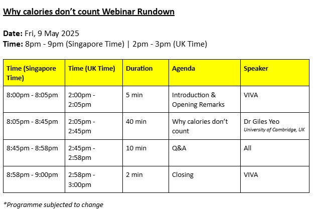 Programme rundown 2